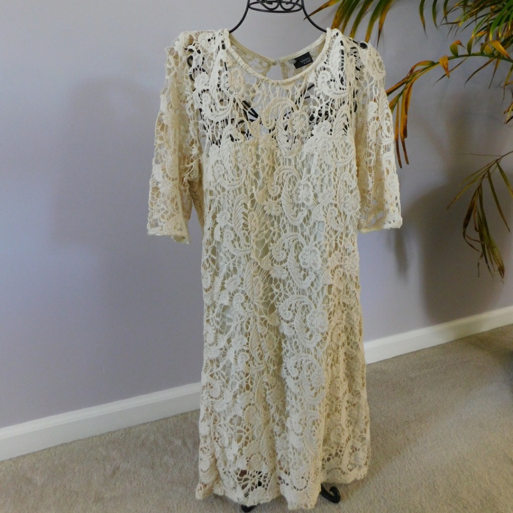Cream lace dress